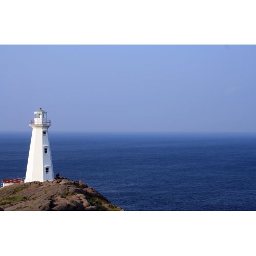 White Wolf Wizard Lighthouse Poster