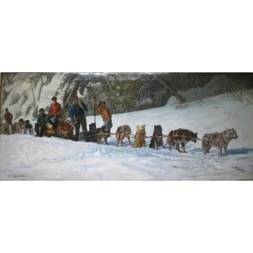 Alaska Dog Team By Frances Montgomery Davis Poster Alaska Dog Team By Frances Montgomery Davis Poster