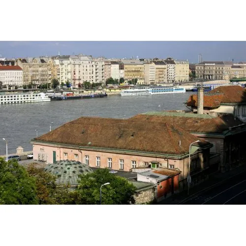 Apartments Along The Danube River In Budapest Poster Apartments Along The Danube River In Budapest Poster