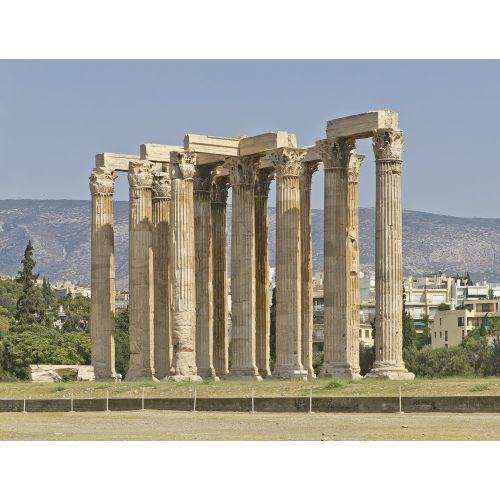 Olympian Temple Of Zeus Poster The Olympian Temple of Zeus poster features a stunning depiction of the ancient Greek temple