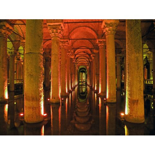 Basilica Cistern Istanbul Poster The Basilica Cistern Istanbul Poster features a beautiful and intricate design of the ancient