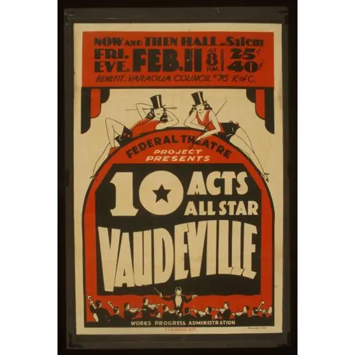 All Star Vaudeville Vintage Poster