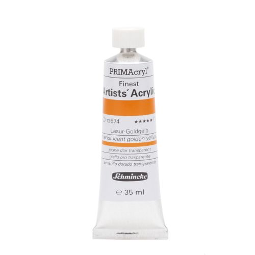 Schmincke Prımacryl Finest Artists Translucent Golden Yellow 674 Akrilik Boya 35 Ml Schmincke Prımacryl Finest Artists Translucent Golden Yellow 674 Akrilik Boya 35 Ml