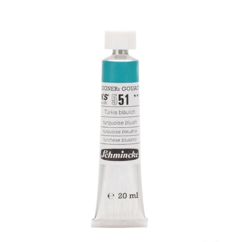 Schmincke Hks Designers Gouache - Turquoise Bluish 551 -20 Ml Schmincke Hks Designers Gouache - Turquoise Bluish 551 -20 Ml