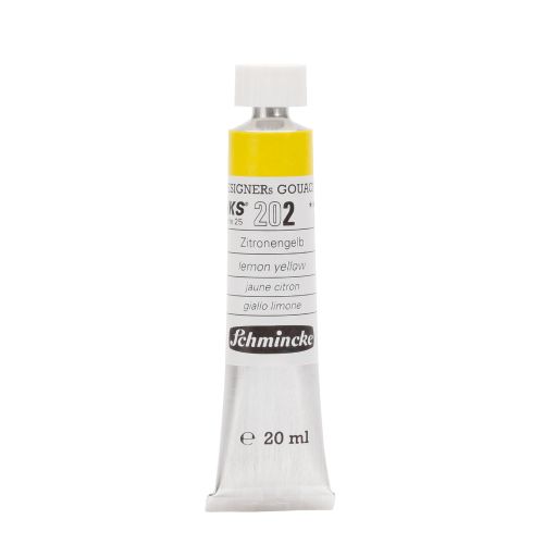 Schmincke Hks Designers Gouache - Lemon Yellow 202 -20 Ml Schmincke Hks Designers Gouache - Lemon Yellow 202 -20 Ml
