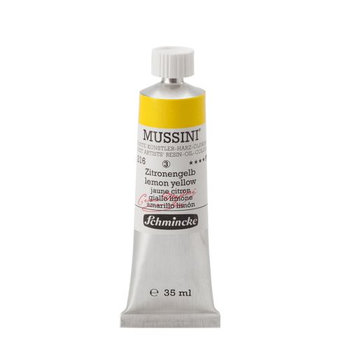 Schmincke Mussini Lemon Yellow 216 Oil Paint 35 Ml Schmincke Mussini Lemon Yellow 216 Oil Paint 35 Ml