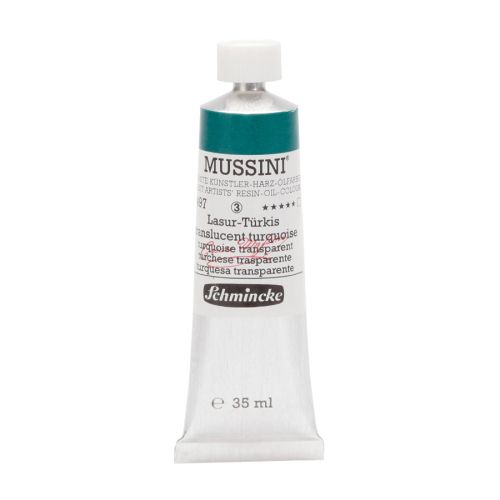 Schmincke Mussini Translucent Turquoise 497 Oil Paint 35 Ml Schmincke Mussini Translucent Turquoise 497 Oil Paint 35 Ml