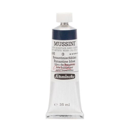 Schmincke Mussini Byzantine Blue 495 Oil Paint 35 Ml