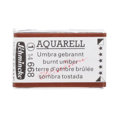 Schmincke H. Aquarell 1/1 Tab Burnt Umber 668 Suluboya