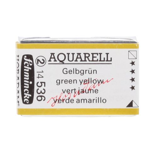 Schmincke H Aquarell 1/1 Tab Green Yellow 536 Suluboya