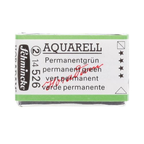 Schmincke H Aquarell 1/1 Tab Permanent Green 526 Watercolor Schmincke H Aquarell 1/1 Tab Permanent Green 526 Watercolor