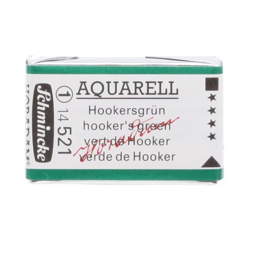 Schmincke H Aquarell 1/1 Tab Hooker's Green 521 Suluboya