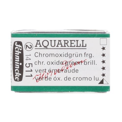 Schmincke H Aquarell 1/1 Tab Chromium Oxide Green Brilliant 511 Suluboya Schmincke H Aquarell 1/1 Tab Chromium Oxide Green Brilliant 511 Suluboya