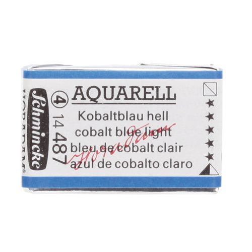 Schmincke H Aquarell 1/1 Tab Cobalt Blue Light 487 Suluboya
