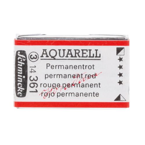 Schmincke H Aquarell 1/1 Tab Permanent Red 361 Watercolor Schmincke H Aquarell 1/1 Tab Permanent Red 361 Watercolor