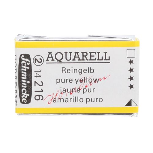 Schmincke H Aquarell 1/1 Tab Pure Yellow 216 Watercolor Schmincke H Aquarell 1/1 Tab Pure Yellow 216 Watercolor