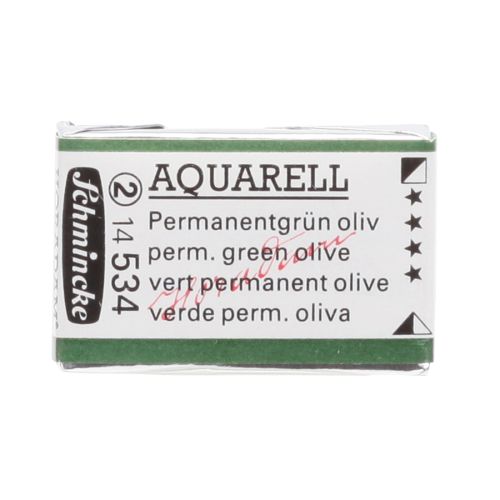 Schmincke H Aquarell 1/1 Tab Permanent Green Olive 534 Watercolor Schmincke H Aquarell 1/1 Tab Permanent Green Olive 534 Watercolor