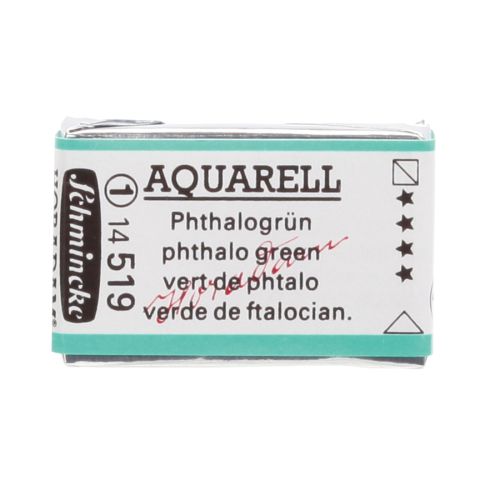 Schmincke H Aquarell 1/1 Tab Phthalo Green 519 Watercolor Schmincke H Aquarell 1/1 Tab Phthalo Green 519 Watercolor