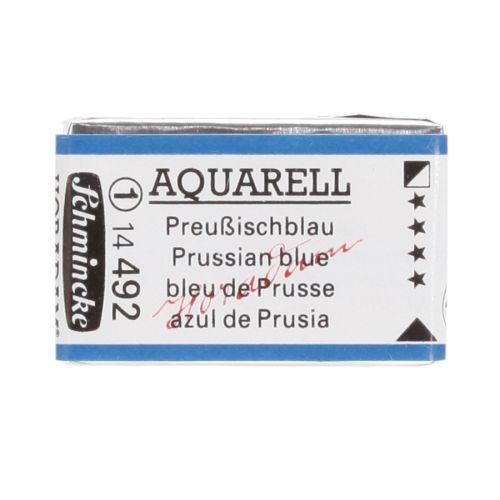 Schmincke H Aquarell 1/1 Tab Prussian Blue 492 Watercolor Schmincke H Aquarell 1/1 Tab Prussian Blue 492 Watercolor