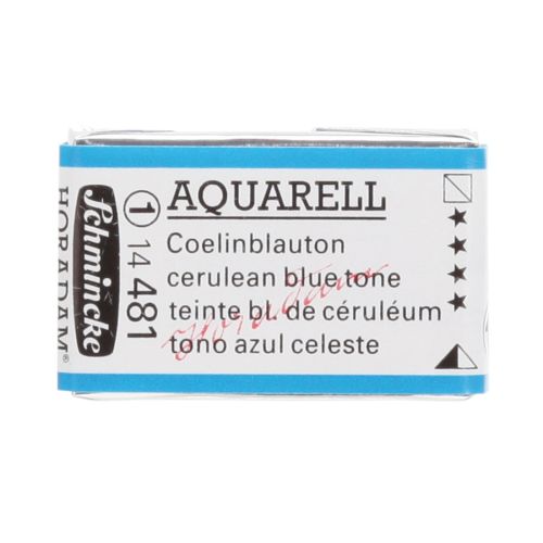 Schmincke H Aquarell 1/1 Tab Cerulean Blue Hue 481 Suluboya Schmincke H Aquarell 1/1 Tab Cerulean Blue Hue 481 Suluboya