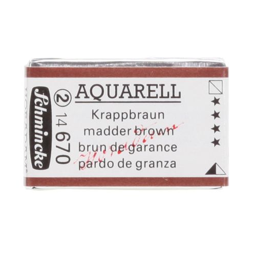 Schmincke H Aquarell 1/1 Tab Madder Brown 670 Suluboya