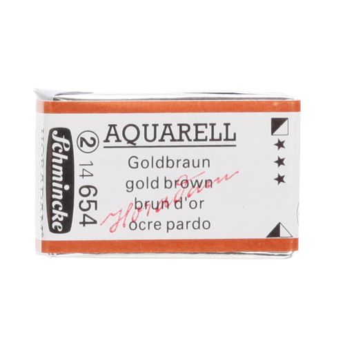 Schmincke H Aquarell 1/1 Tab Gold Brown 654 Suluboya