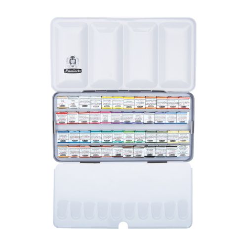 Schmincke Horadam Metal Box Watercolor Set 48 X 1/2 Half Tablet