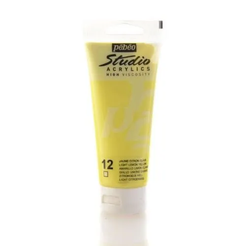 Pebeo Studio 12 Light Lemon Yellow Acrylic Paint Acrylic Paint Pebeo Studio 12 Light Lemon Yellow Acrylic Paint Acrylic Paint Paint Pebeo Studio 12 Light Lemon Yellow Acrylic paintPebeo