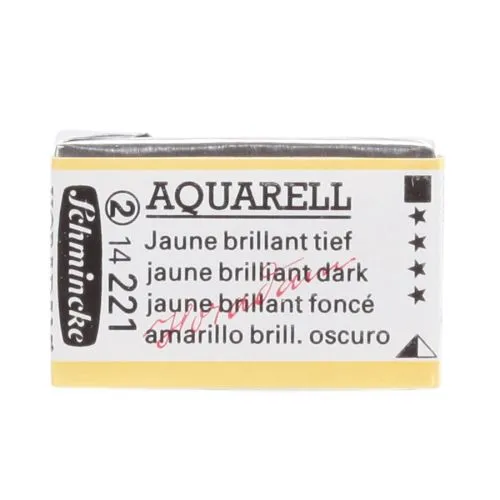 Schmincke H Aquarell 1/1 Tab Jaune Brilliant Dark 221 Watercolor Watercolors Schmincke H Aquarell 1/1 Tab Jaune Brilliant Dark 221 Watercolor Watercolors Paint 1/1 tab Horadam Aquarell Jaune Brilliant Dark