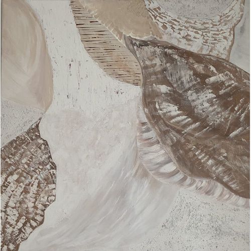 Leaves And Shells, Sevinc Musellimoglu Emre Acrylic Leaves And Shells , Sevinc Musellimoglu Emre Mixed technique with acrylic paint, relief embossing. A reference to autumn and the