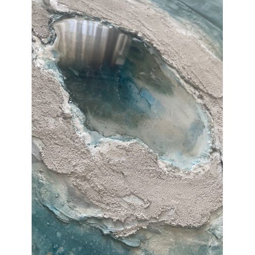 Bir Damla İçinde Okyanus, Sevinç Musellimoglu Emre Akrilik Bir Damla İçinde Okyanus, Sevinç Musellimoglu Emre Kanvas tuval üzerine akrilik , resin, karışık medya 50x50cm