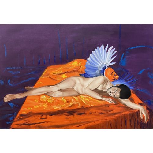 Eros, Psyche’nin İhanetini Düşünüyor, İbrahim Halil Öztürk Yağlıboya Tablo Eros, Psyche’nin İhanetini Düşünüyor, İbrahim Halil Öztürk İçine kurt düşmüştü artık. Hizmetçisi