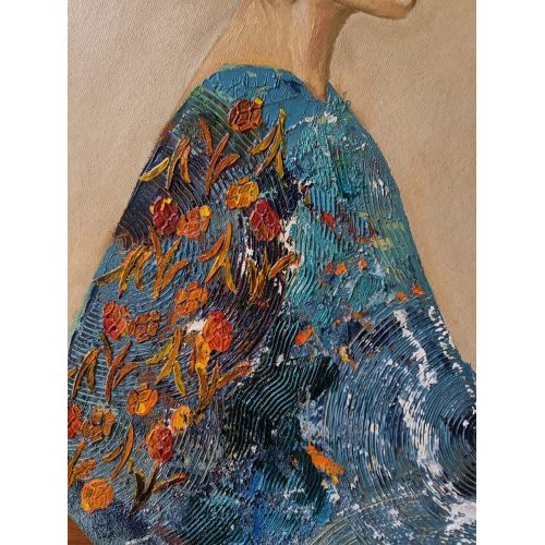 Geyik Masalı, Merve Özbek Yağlıboya Tablo Geyik Masalı, Merve Özbek Bir geyik ile göz göze gelen figür, ebediliğin, ölümsüzlüğün, ilk saflık halinin, ruhsal
