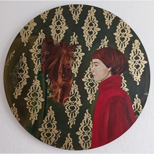 Red Dress Girl And Horse, Merve Ozbek