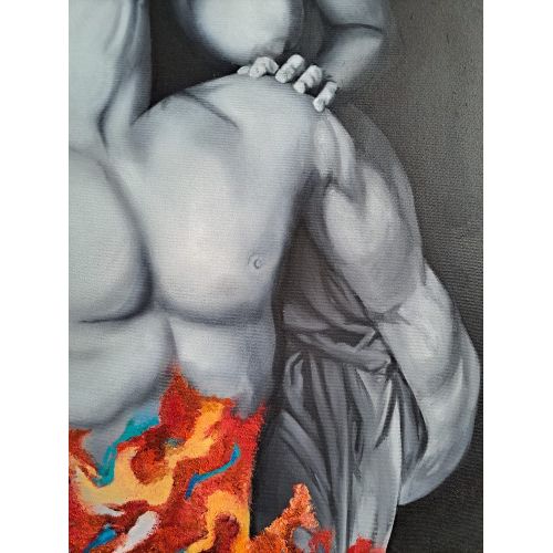 Rusted Loves, Irem Satilmis Oil Paint Rusted Loves, Irem Satilmis Irem Satilmis / Rusty Loves / Oil on Canvas / 2022 / 90x90cm While creating the sketch of this