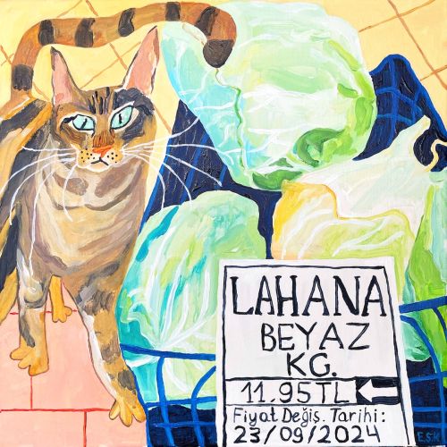 Beyaz Lahana, Ekaterina-Skowalski Akrilik Beyaz Lahana, Ekaterina-Skowalski Original painting on canvas Akrilik Orijinal Tablo