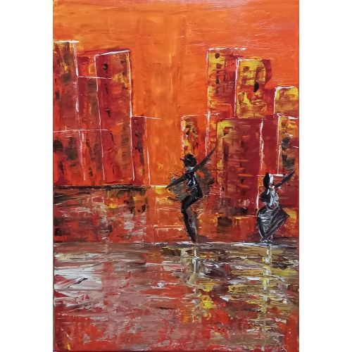 Özgürce Dans, Murat Tayfun Başaran Eserim  35 x 50 cm ebatında tuval üzerine akrilik teknik ile yaptım. İnsanların