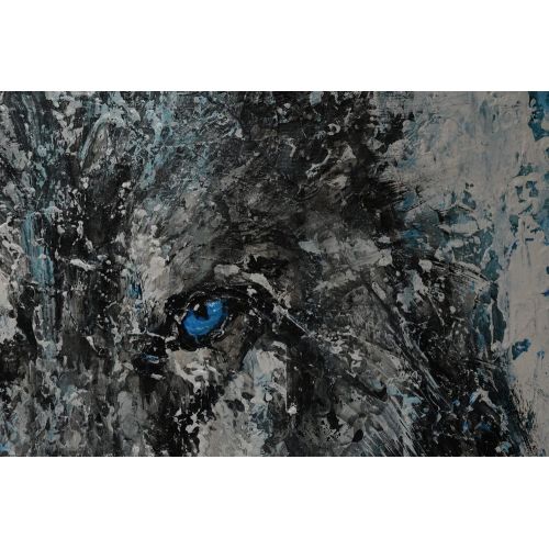 Kurt, YevhenIIa Potapova TUVAL, AKRİLİK BOYA, EN MODERN MULTİKATLI TEKNİK, DOKULU, ÇERÇEVESİZ, ASKISIZ,KENARLARI BOYALI En
