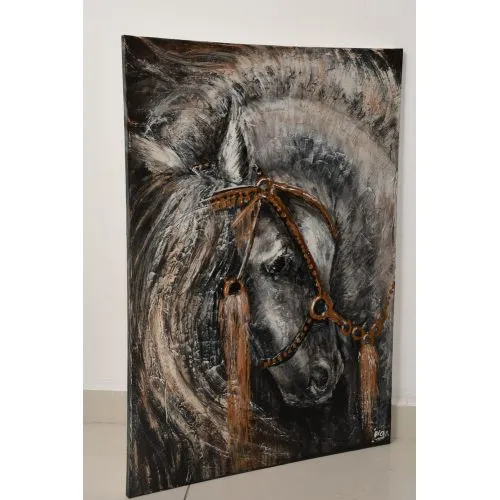 Horse, YevhenIIa Potapova TUVAL, ACRYLIC PAINT, THE MOST MODERN MULTILAYER TECHNIQUE, TEXTURED, FRAMELESS, WITHOUT HANGER