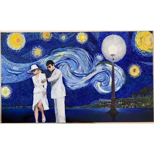 Tony Montana Starry Night YAĞLI BOYA OLARAK TUVAL ÜZERİNE YAPILMIŞTIR. VAN GOGH YAĞLI BOYA KULLANILMIŞTIR. TUVAL BOYUTLARI
