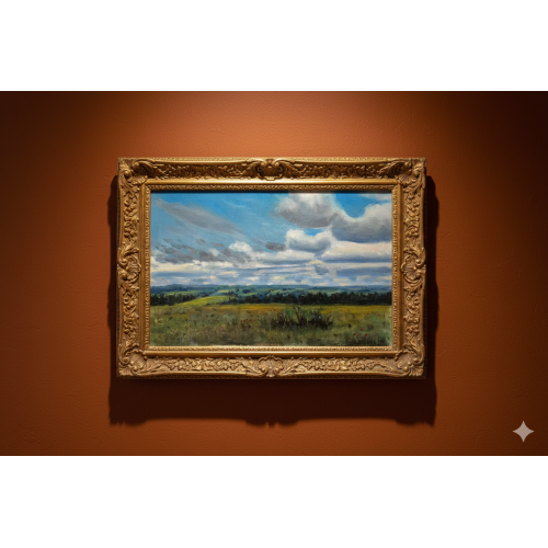 Fields, Aytaç Dutkin SHIPPED AS OIL PAINTING ON CANVAS - ROLLED UP Oil Paint Paintings