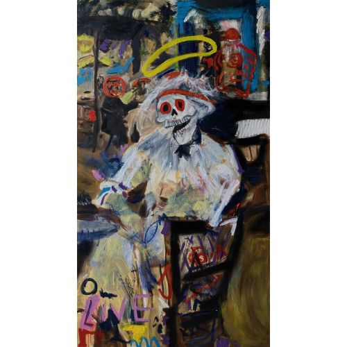 Özportre, Manolya Kavalcı mixed media on canvas, 73x130 cm Karma Teknik Orijinal Tablo