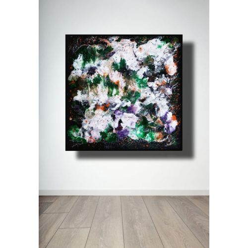 Geçmiş, Tuğçe Göçmen Akrilik Geçmiş, Tuğçe Göçmen 40×40 tuval üzeri akrilik pouring tekniği ile soyut çalışma (eser tekrarı olmayan özgün