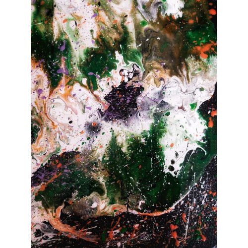 Geçmiş, Tuğçe Göçmen Akrilik Geçmiş, Tuğçe Göçmen 40×40 tuval üzeri akrilik pouring tekniği ile soyut çalışma (eser tekrarı olmayan özgün