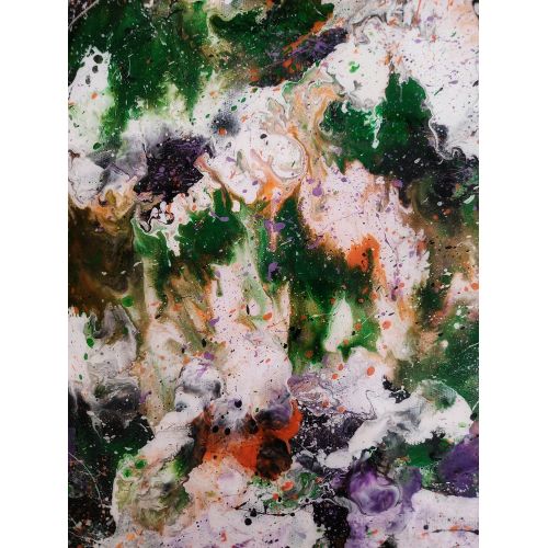 Geçmiş, Tuğçe Göçmen Akrilik Geçmiş, Tuğçe Göçmen 40×40 tuval üzeri akrilik pouring tekniği ile soyut çalışma (eser tekrarı olmayan özgün