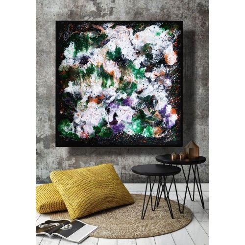 Geçmiş, Tuğçe Göçmen Akrilik Geçmiş, Tuğçe Göçmen 40×40 tuval üzeri akrilik pouring tekniği ile soyut çalışma (eser tekrarı olmayan özgün
