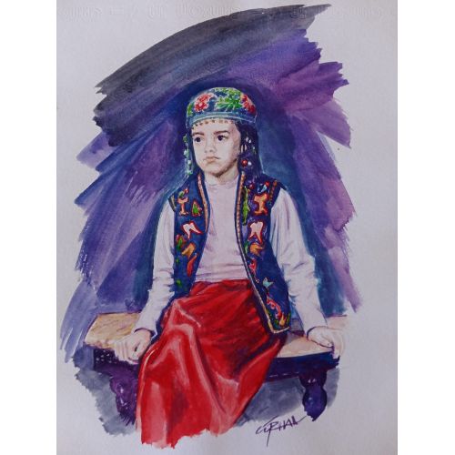 Geleneksel Kıyafetli Kız Gürhan Doğaç Geleneksel Kıyafetli Kız Gürhan Doğaç