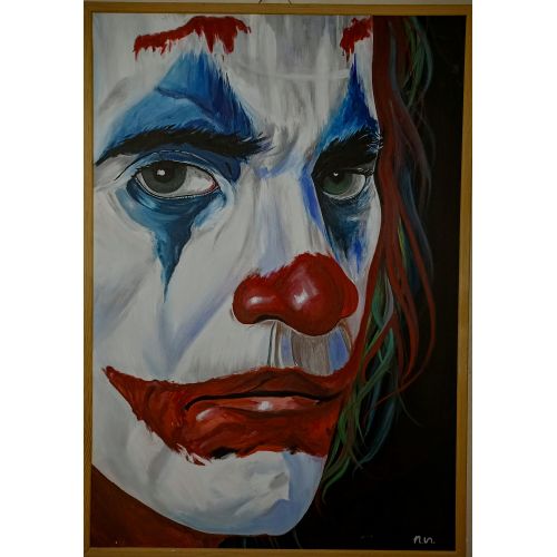 Joker, Nilay Sıla Önder Akrilik Joker, Nilay Sıla Önder Akrilik boya kullanarak tuval üzerine çalıştım ahşap çerçeve ekledim. Akrilik Orijinal Tablo