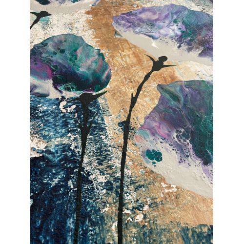 Çiçek Bahçesi 2, Tugba Kuvvetli Yurtsever 40*60 cm  2024  tüab  Çerçevesiz Akrilik Orijinal Tablo