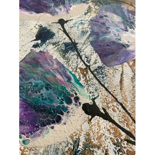 Flower Garden 5, Tugba Kuvvetli Yurtsever 35*35 CM  Tüab  2024  uframed Acrylic Paintings
